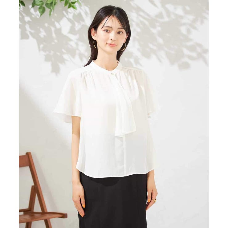 【洗える】ドビードットラッフルブラウス | a.v.v【WOMEN】 | 詳細画像16 