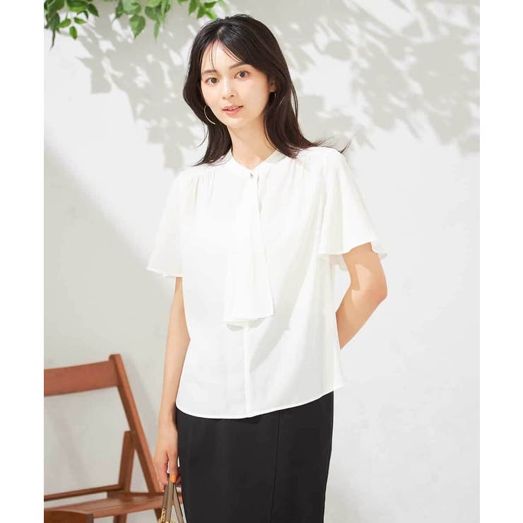 【洗える】ドビードットラッフルブラウス | a.v.v【WOMEN】 | 詳細画像8 