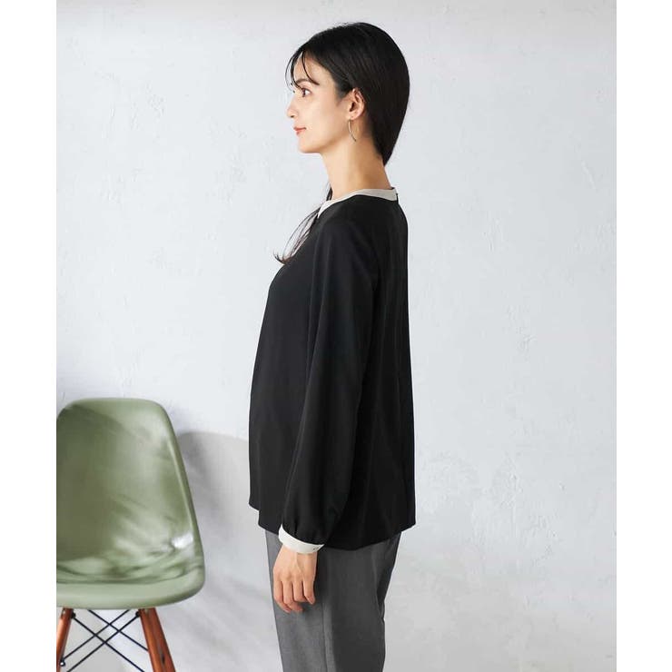 【洗える】バイカラーピンタックブラウス | a.v.v【WOMEN】 | 詳細画像17 