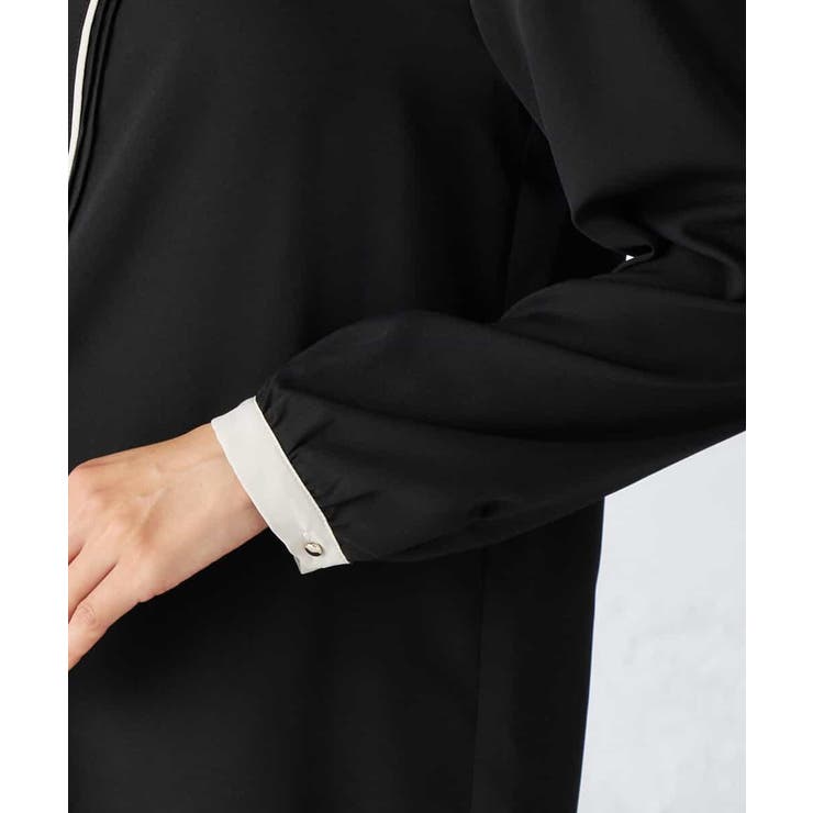 【洗える】バイカラーピンタックブラウス | a.v.v【WOMEN】 | 詳細画像20 