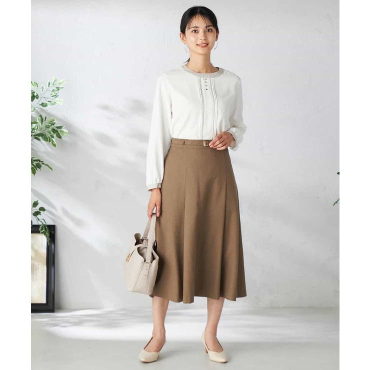 【洗える】バイカラーピンタックブラウス | a.v.v【WOMEN】 | 詳細画像5 