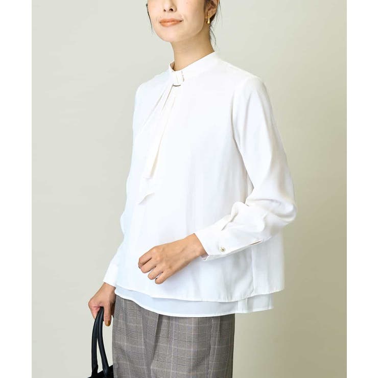 ホワイト | メタルパーツレイヤードブラウス | a.v.v【WOMEN】