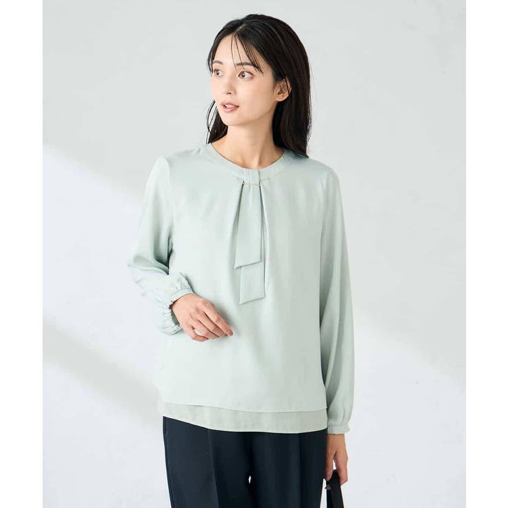 【洗える】バーチャームボウタイブラウス | a.v.v【WOMEN】 | 詳細画像2 