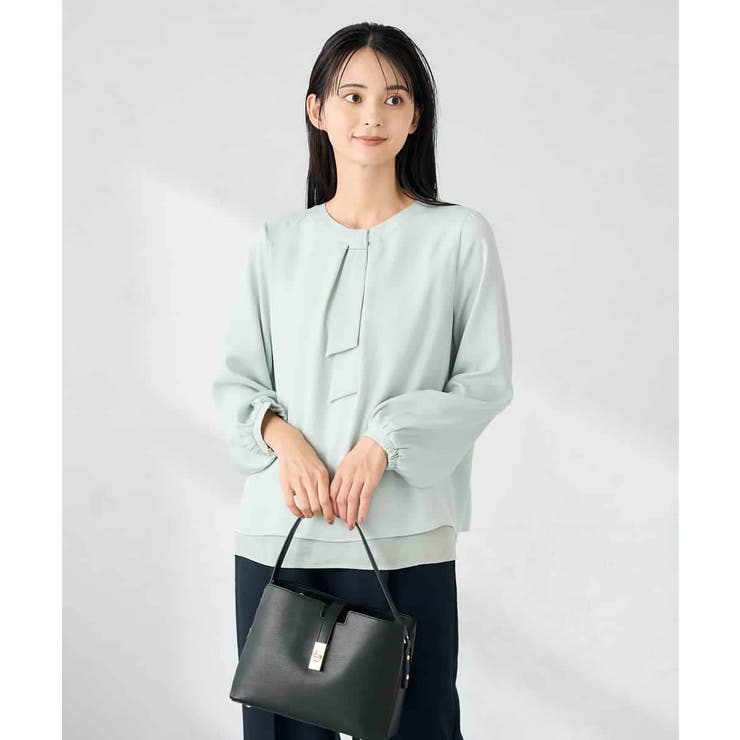 【洗える】バーチャームボウタイブラウス | a.v.v【WOMEN】 | 詳細画像4 