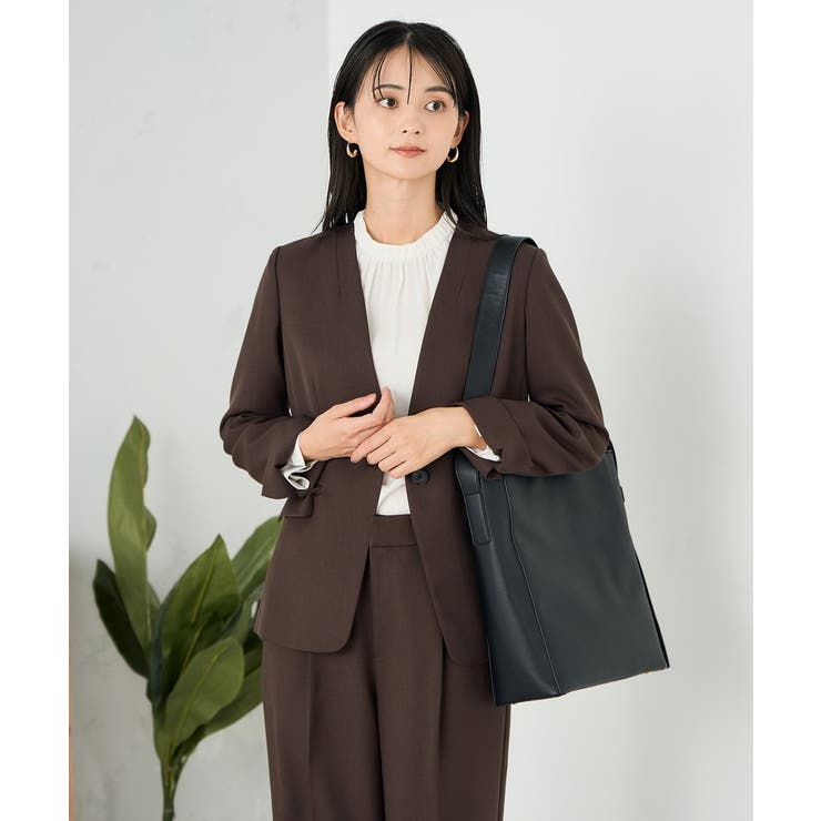 【洗える】プチハイネックギャザードビードットブラウス | a.v.v【WOMEN】 | 詳細画像23 