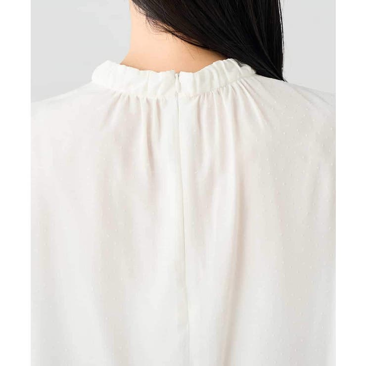 【洗える】プチハイネックギャザードビードットブラウス | a.v.v【WOMEN】 | 詳細画像33 