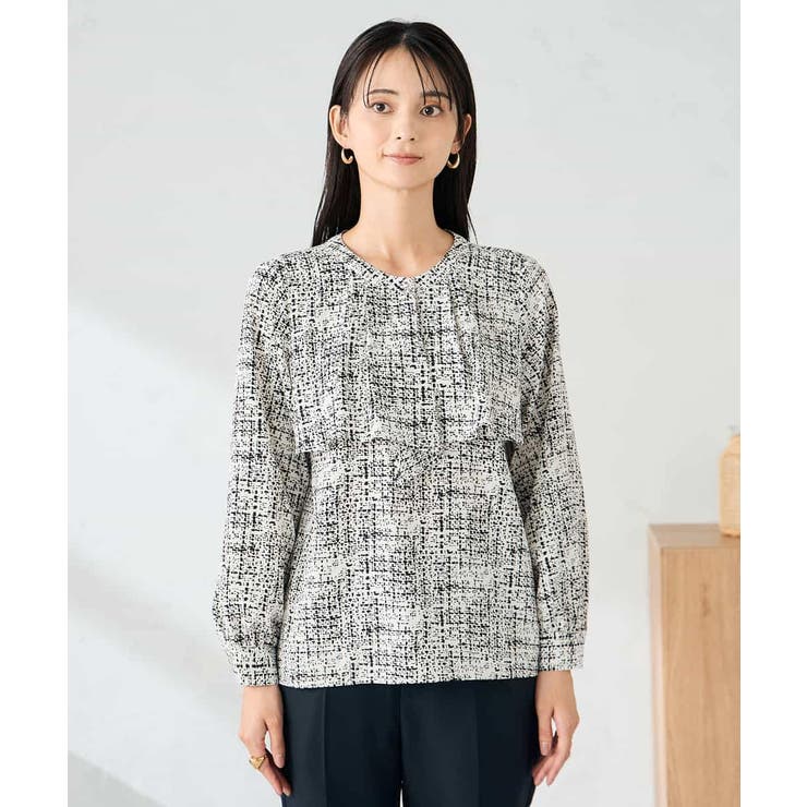 【洗える】プリントケープ風ブラウス | a.v.v【WOMEN】 | 詳細画像9 