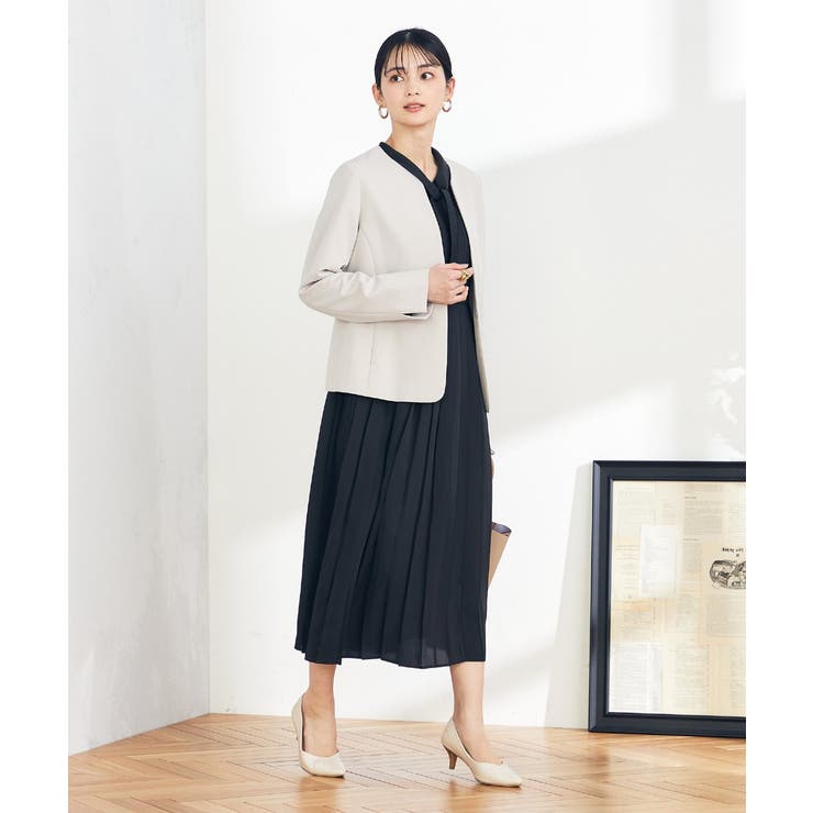 【洗える/イージーケア/ストレッチ】ダブルクロスキーネックジャケット | a.v.v【WOMEN】 | 詳細画像30 