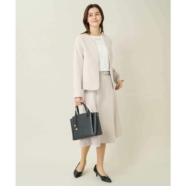 【洗える/イージーケア/ストレッチ】ダブルクロスキーネックジャケット | a.v.v【WOMEN】 | 詳細画像33 