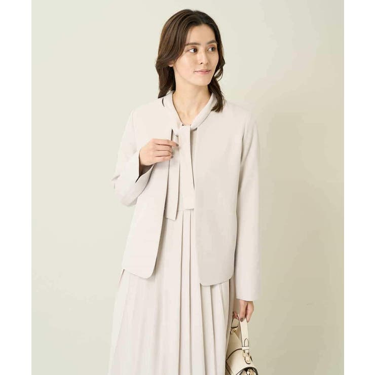 【洗える/イージーケア/ストレッチ】ダブルクロスキーネックジャケット | a.v.v【WOMEN】 | 詳細画像38 