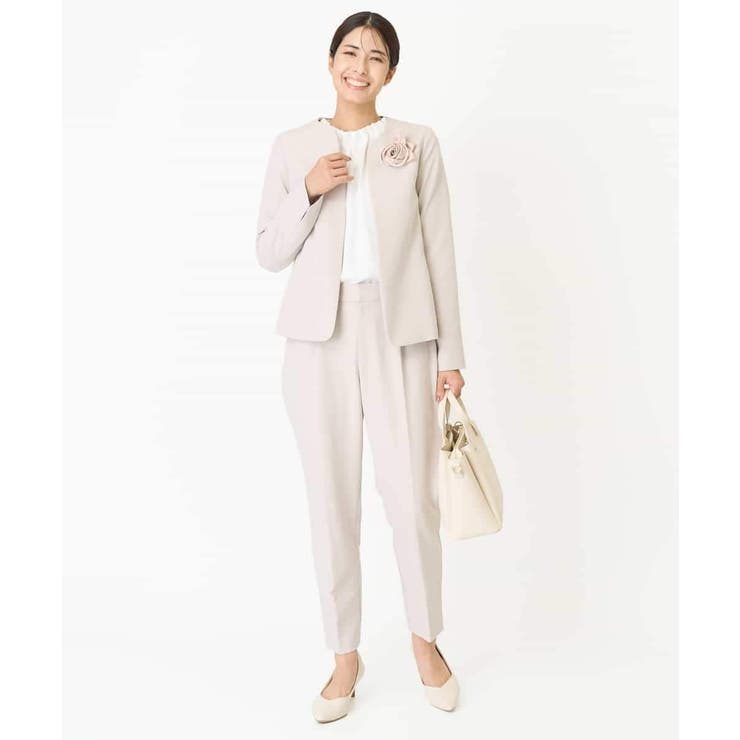 【洗える/イージーケア/ストレッチ】ダブルクロスキーネックジャケット | a.v.v【WOMEN】 | 詳細画像43 