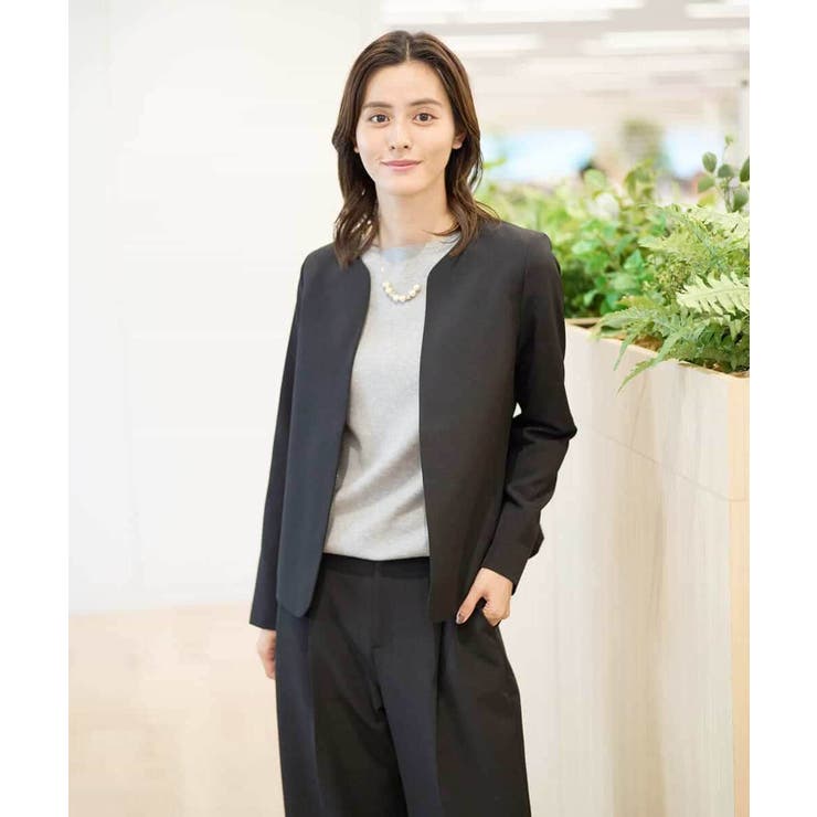 【洗える/イージーケア/ストレッチ】ダブルクロスキーネックジャケット | a.v.v【WOMEN】 | 詳細画像45 