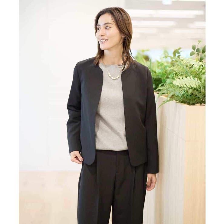 【洗える/イージーケア/ストレッチ】ダブルクロスキーネックジャケット | a.v.v【WOMEN】 | 詳細画像47 