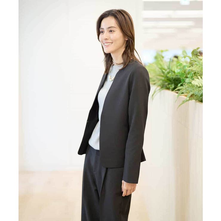 【洗える/イージーケア/ストレッチ】ダブルクロスキーネックジャケット | a.v.v【WOMEN】 | 詳細画像48 