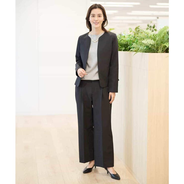 【洗える/イージーケア/ストレッチ】ダブルクロスキーネックジャケット | a.v.v【WOMEN】 | 詳細画像49 