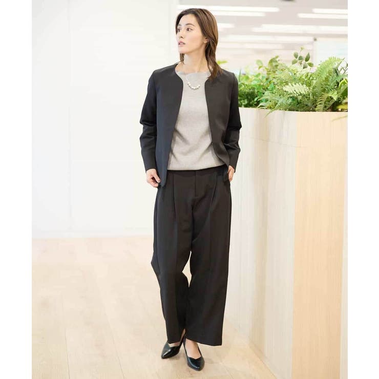 【洗える/イージーケア/ストレッチ】ダブルクロスキーネックジャケット | a.v.v【WOMEN】 | 詳細画像51 