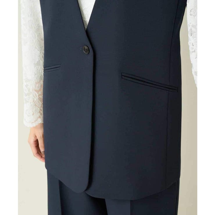 【洗える/イージーケア/ストレッチ】ダブルクロスVネックジレ | a.v.v【WOMEN】 | 詳細画像16 