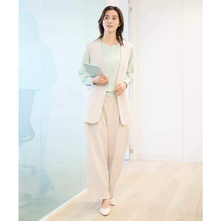 【洗える/イージーケア/ストレッチ】ダブルクロスVネックジレ | a.v.v【WOMEN】 | 詳細画像28 