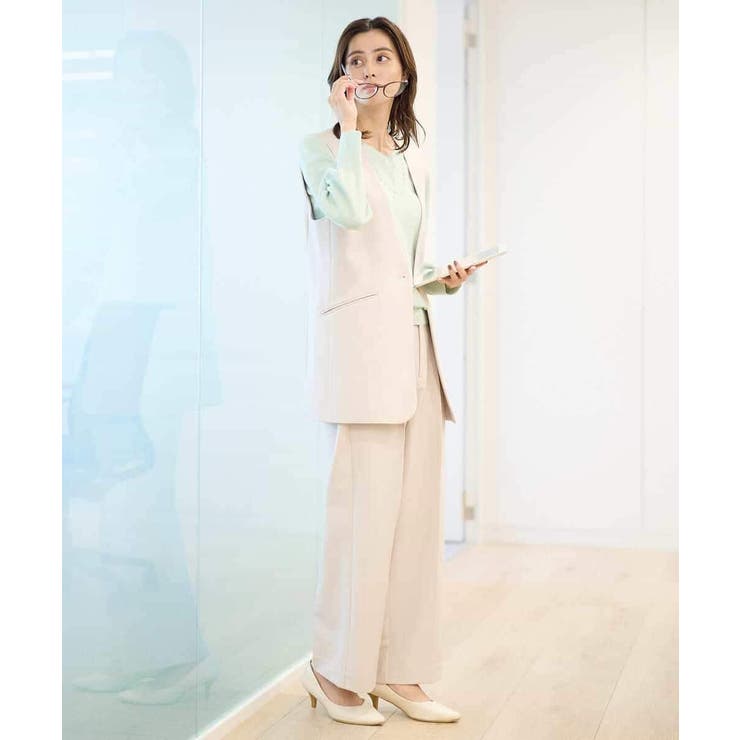 【洗える/イージーケア/ストレッチ】ダブルクロスVネックジレ | a.v.v【WOMEN】 | 詳細画像30 