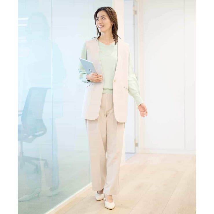 【洗える/イージーケア/ストレッチ】ダブルクロスVネックジレ | a.v.v【WOMEN】 | 詳細画像32 