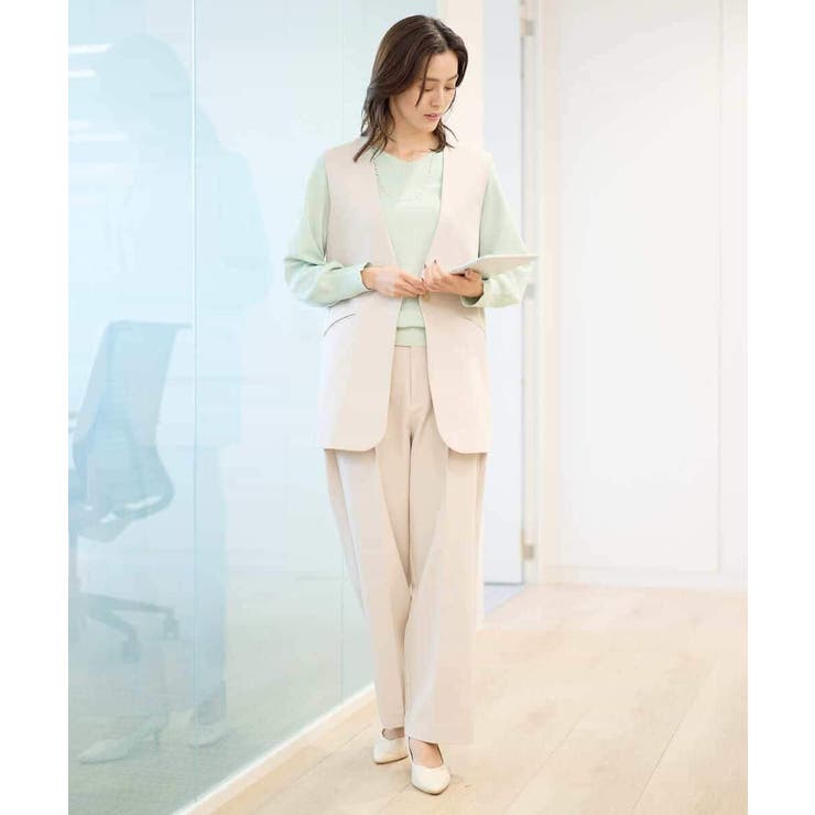 【洗える/イージーケア/ストレッチ】ダブルクロスVネックジレ | a.v.v【WOMEN】 | 詳細画像33 