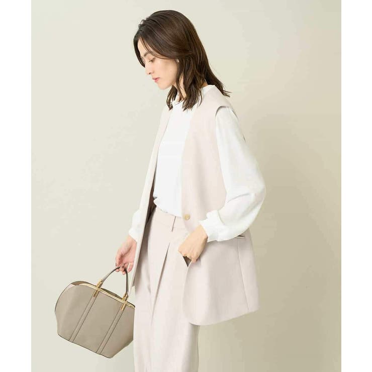 【洗える/イージーケア/ストレッチ】ダブルクロスVネックジレ | a.v.v【WOMEN】 | 詳細画像35 