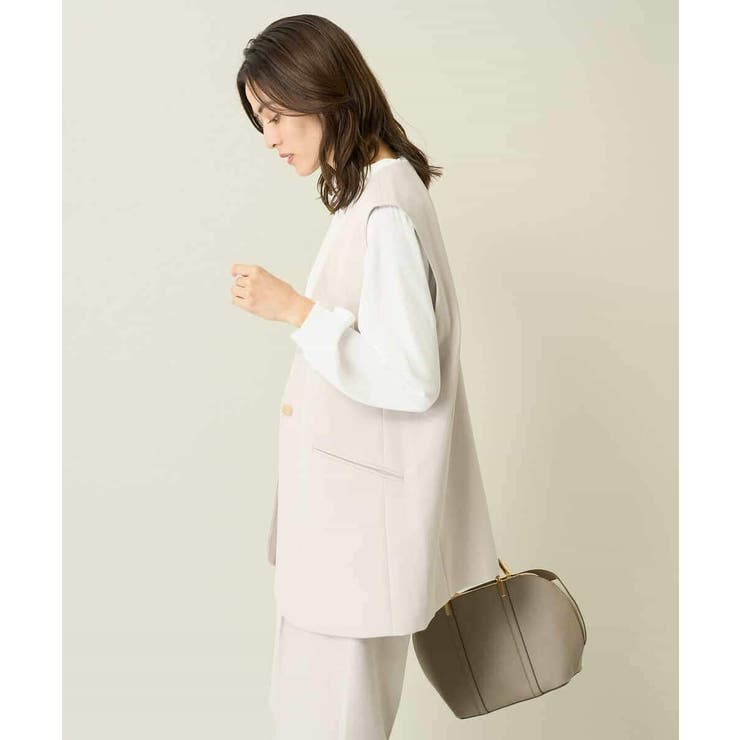 【洗える/イージーケア/ストレッチ】ダブルクロスVネックジレ | a.v.v【WOMEN】 | 詳細画像36 