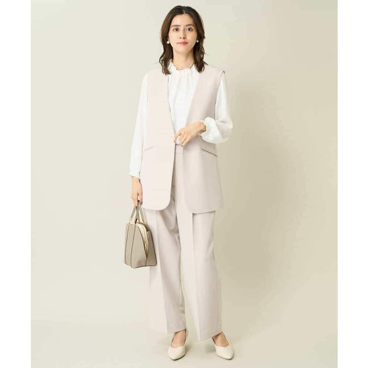 【洗える/イージーケア/ストレッチ】ダブルクロスVネックジレ | a.v.v【WOMEN】 | 詳細画像37 