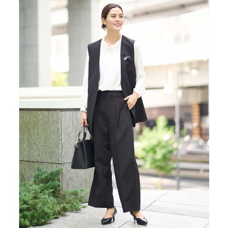 【洗える/イージーケア/ストレッチ】ダブルクロスVネックジレ | a.v.v【WOMEN】 | 詳細画像46 