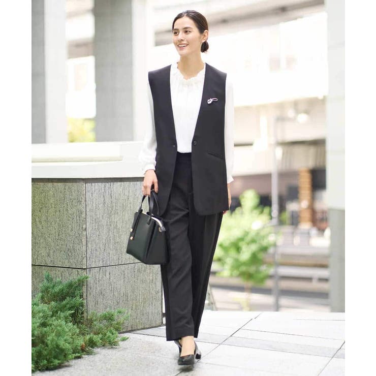 【洗える/イージーケア/ストレッチ】ダブルクロスVネックジレ | a.v.v【WOMEN】 | 詳細画像47 