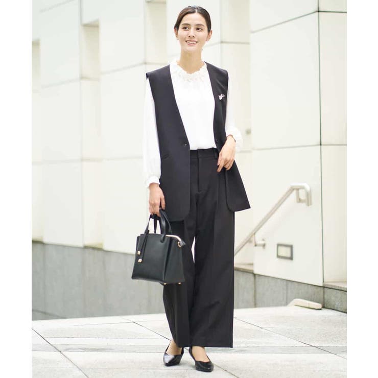 【洗える/イージーケア/ストレッチ】ダブルクロスVネックジレ | a.v.v【WOMEN】 | 詳細画像5 