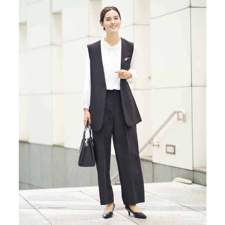 【洗える/イージーケア/ストレッチ】ダブルクロスVネックジレ | a.v.v【WOMEN】 | 詳細画像6 