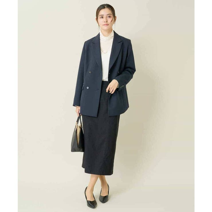 【洗える/イージーケア/ストレッチ】ダブルクロスダブルブレストジャケット | a.v.v【WOMEN】 | 詳細画像16 