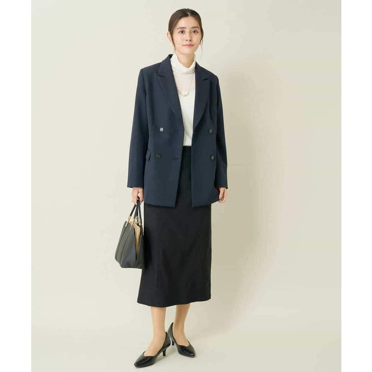 【洗える/イージーケア/ストレッチ】ダブルクロスダブルブレストジャケット | a.v.v【WOMEN】 | 詳細画像17 