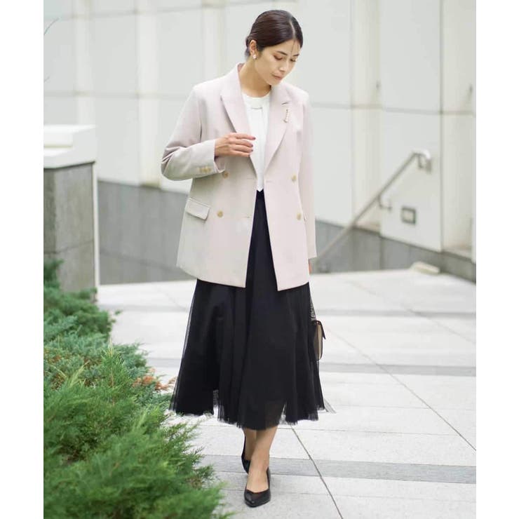 【洗える/イージーケア/ストレッチ】ダブルクロスダブルブレストジャケット | a.v.v【WOMEN】 | 詳細画像25 