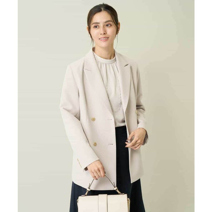 【洗える/イージーケア/ストレッチ】ダブルクロスダブルブレストジャケット | a.v.v【WOMEN】 | 詳細画像27 