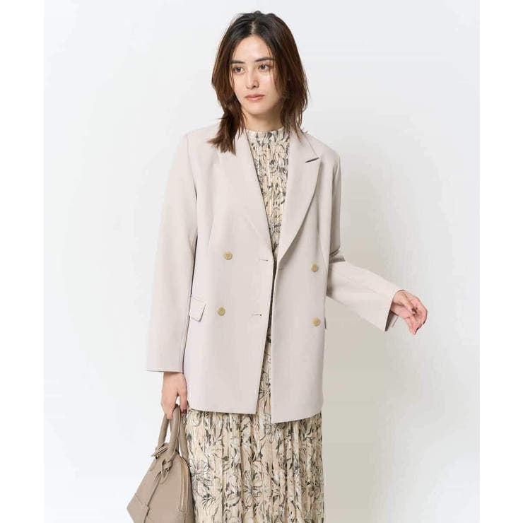 【洗える/イージーケア/ストレッチ】ダブルクロスダブルブレストジャケット | a.v.v【WOMEN】 | 詳細画像33 