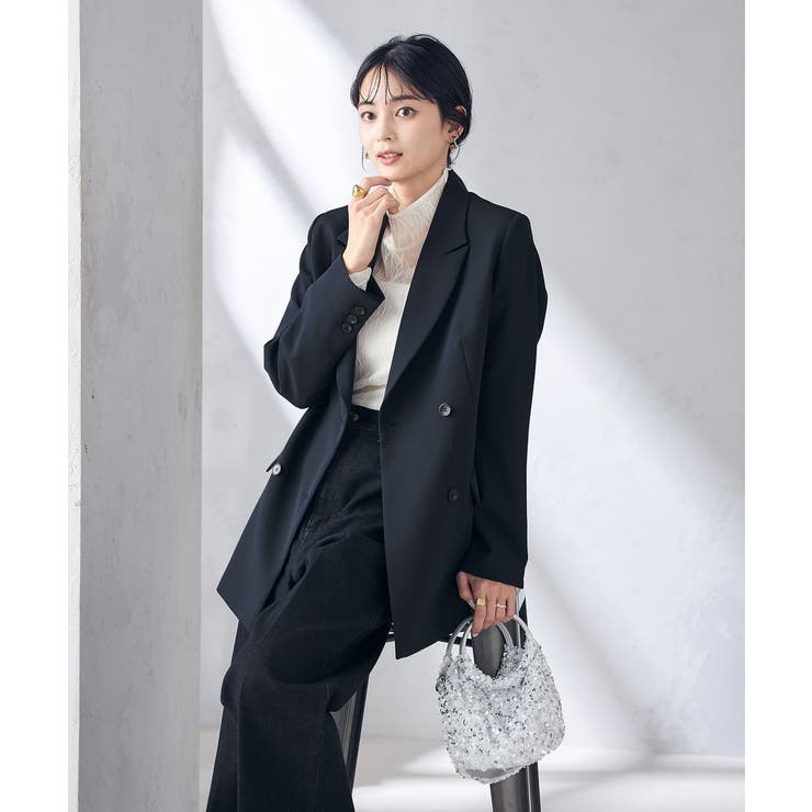 【洗える/イージーケア/ストレッチ】ダブルクロスダブルブレストジャケット | a.v.v【WOMEN】 | 詳細画像38 