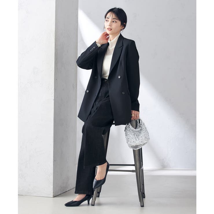 【洗える/イージーケア/ストレッチ】ダブルクロスダブルブレストジャケット | a.v.v【WOMEN】 | 詳細画像40 