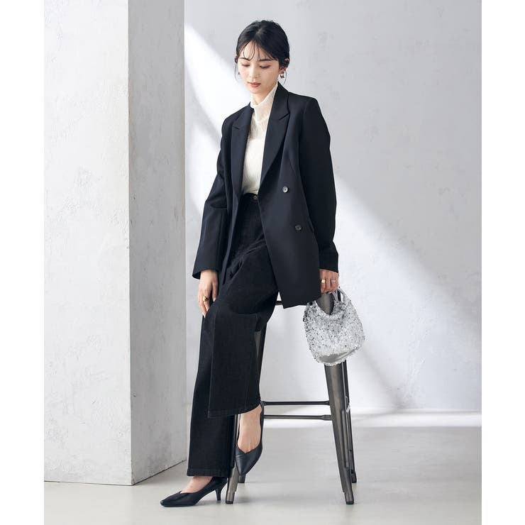 【洗える/イージーケア/ストレッチ】ダブルクロスダブルブレストジャケット | a.v.v【WOMEN】 | 詳細画像41 