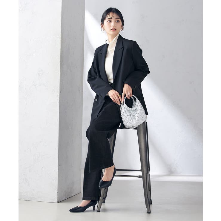 【洗える/イージーケア/ストレッチ】ダブルクロスダブルブレストジャケット | a.v.v【WOMEN】 | 詳細画像42 