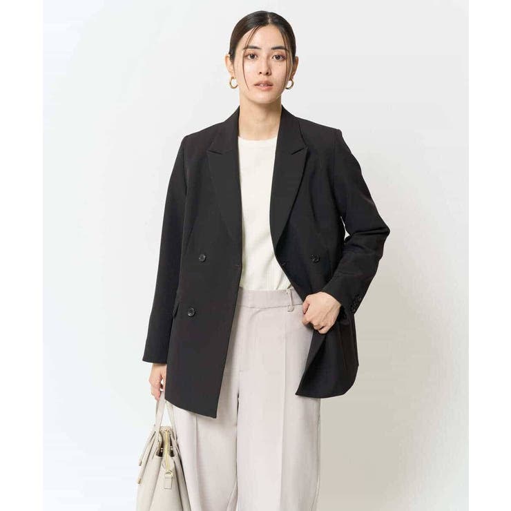 【洗える/イージーケア/ストレッチ】ダブルクロスダブルブレストジャケット | a.v.v【WOMEN】 | 詳細画像43 