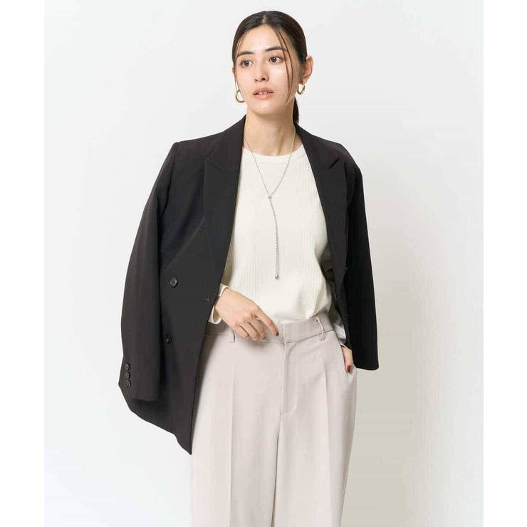 【洗える/イージーケア/ストレッチ】ダブルクロスダブルブレストジャケット | a.v.v【WOMEN】 | 詳細画像44 