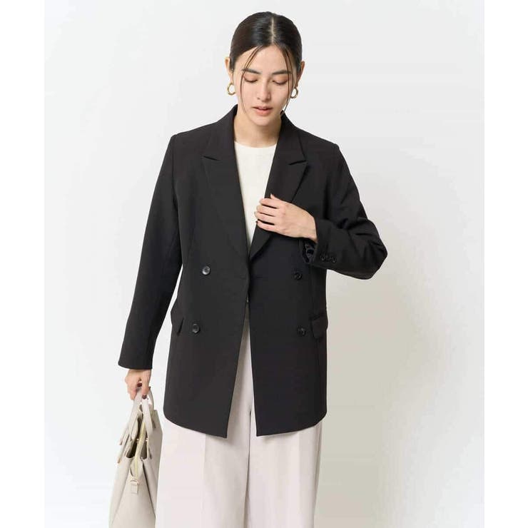 【洗える/イージーケア/ストレッチ】ダブルクロスダブルブレストジャケット | a.v.v【WOMEN】 | 詳細画像47 