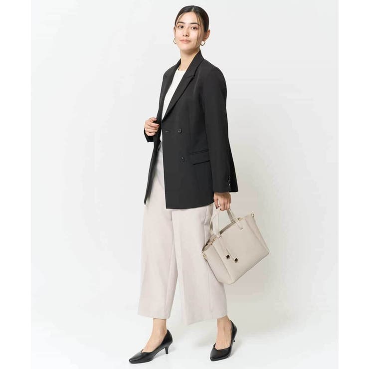 【洗える/イージーケア/ストレッチ】ダブルクロスダブルブレストジャケット | a.v.v【WOMEN】 | 詳細画像48 