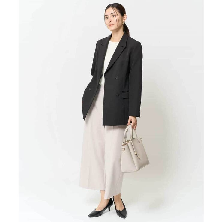 【洗える/イージーケア/ストレッチ】ダブルクロスダブルブレストジャケット | a.v.v【WOMEN】 | 詳細画像49 