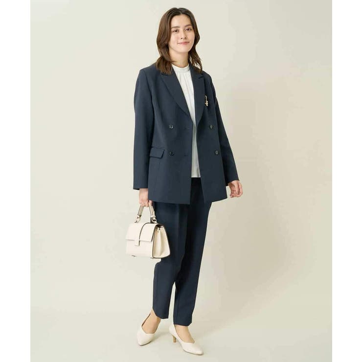 【洗える/イージーケア/ストレッチ】ダブルクロスダブルブレストジャケット | a.v.v【WOMEN】 | 詳細画像5 