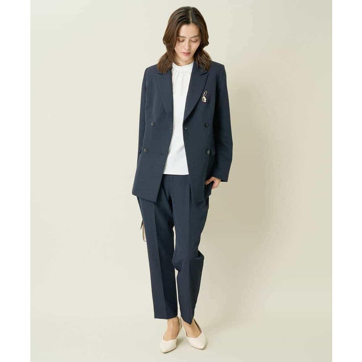 【洗える/イージーケア/ストレッチ】ダブルクロスダブルブレストジャケット | a.v.v【WOMEN】 | 詳細画像8 