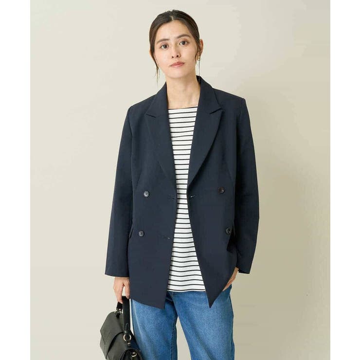 【洗える/イージーケア/ストレッチ】ダブルクロスダブルブレストジャケット | a.v.v【WOMEN】 | 詳細画像9 