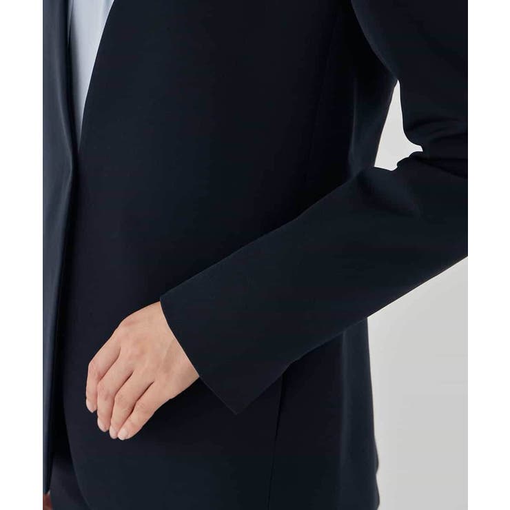 【洗える ストレッチ セットアップ対応】ダブルクロスVネックノーカラージャケット | a.v.v【WOMEN】 | 詳細画像22 